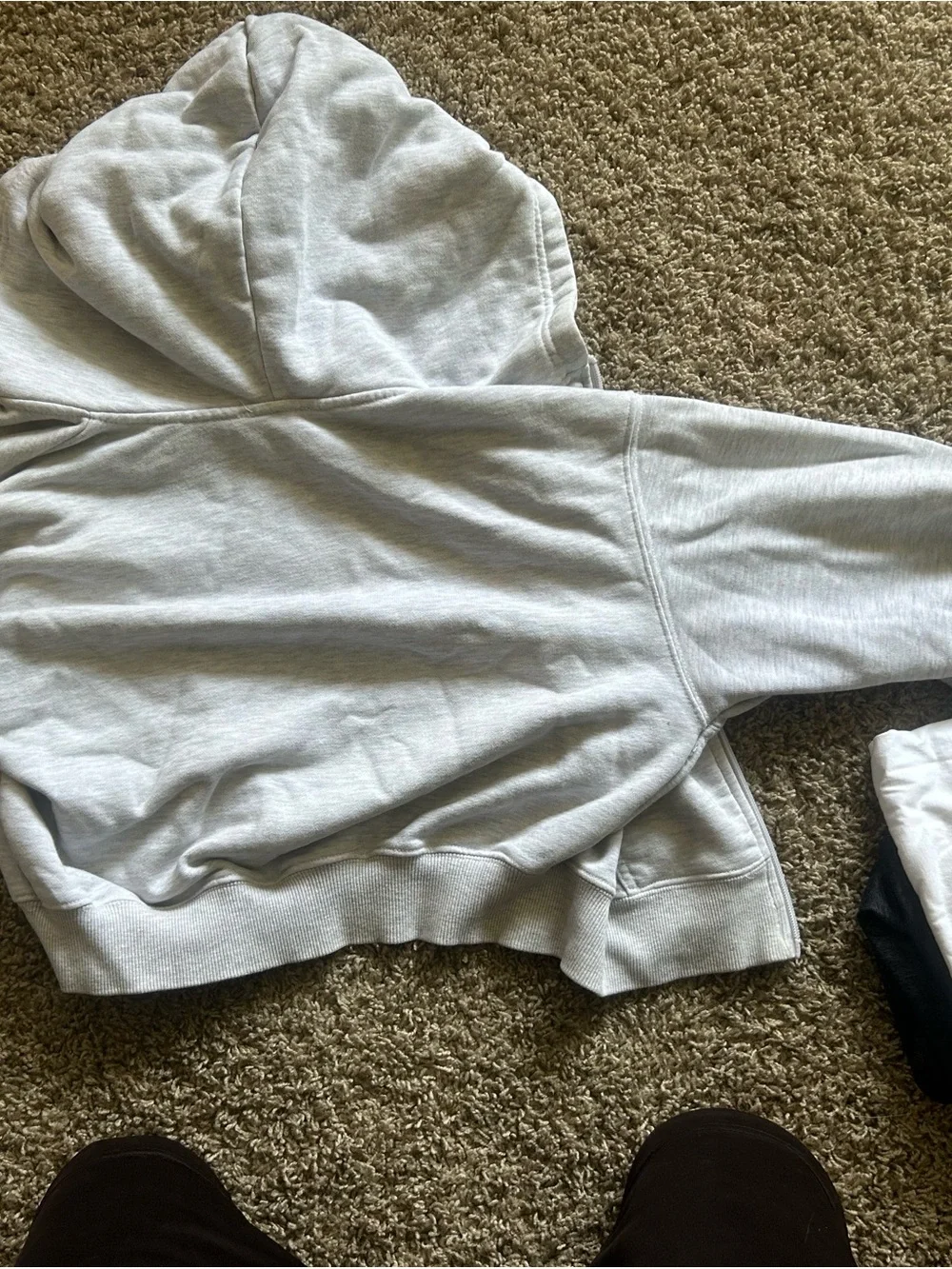 Kids Light Gray Hooded Zip Jacket